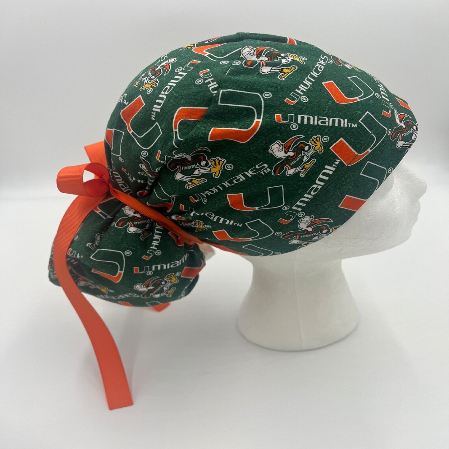 Miami Hurricane, Scrub Cap, Unisex, 3 Styles, Bikers-Skull Cap, Doctor, Nurse, Dentist, Vet, Chemo, Food Service, light weight