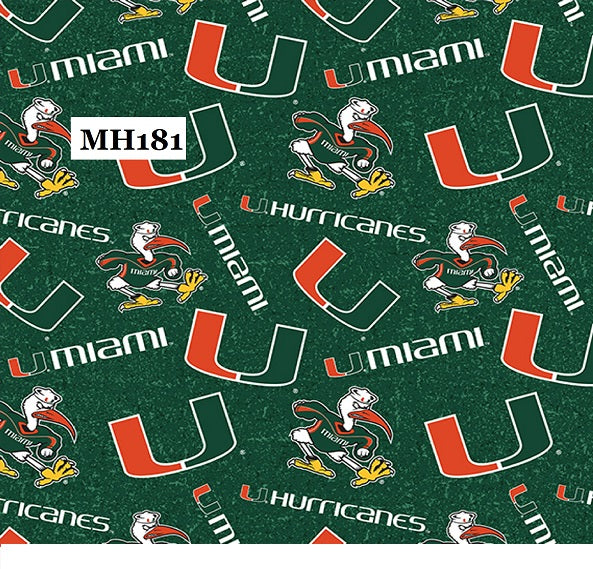Miami Hurricane, Scrub Cap, Unisex, 3 Styles, Bikers-Skull Cap, Doctor, Nurse, Dentist, Vet, Chemo, Food Service, light weight