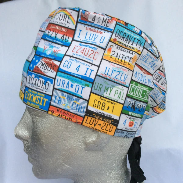 Novelty, Theme Basic Scrub Cap, Lined Crown, Unisex, Doctor, Nurse, Dentist, Vet, Chemo, Food Service, light weight